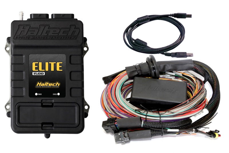 Haltech HT-150904 Elite 1500 Premium Universal Wire-In Harness ECU Kit