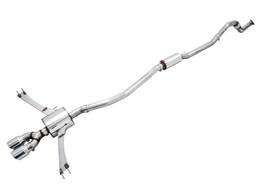 AWE Tuning 3015-32108 2016+ Honda Civic Si Touring Edition Exhaust w/Front Pipe & Dual Chrome Silver Tips