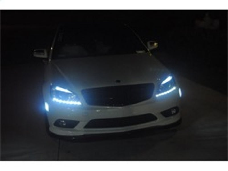 SPYDER 5042262 Spyder Mercedes Benz C-CLASS 08-11 Projector Headlights Halogen - DRL Blk PRO-YD-MBW20408-DRL-BK