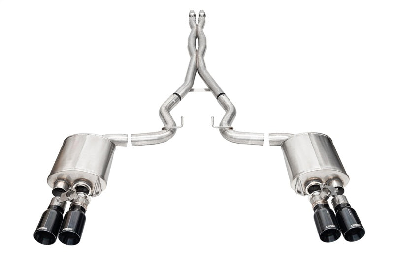 CORSA Performance 21260BLK Corsa 2024-2025 Ford Mustang V8 5.0L 3in Cat-Back Exhaust System w/ Twin 4in Black Straight Tips