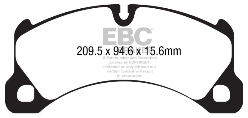EBC DP42162R 10+ Porsche Cayenne 3.6 Yellowstuff Front Brake Pads