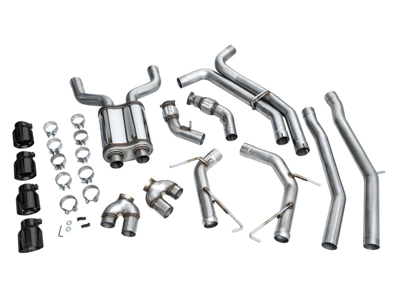 AWE Tuning 3020-43109 19-23 Audi C8 S6/S7 2.9T V6 AWD Track Edition Exhaust - Diamond Black Tips