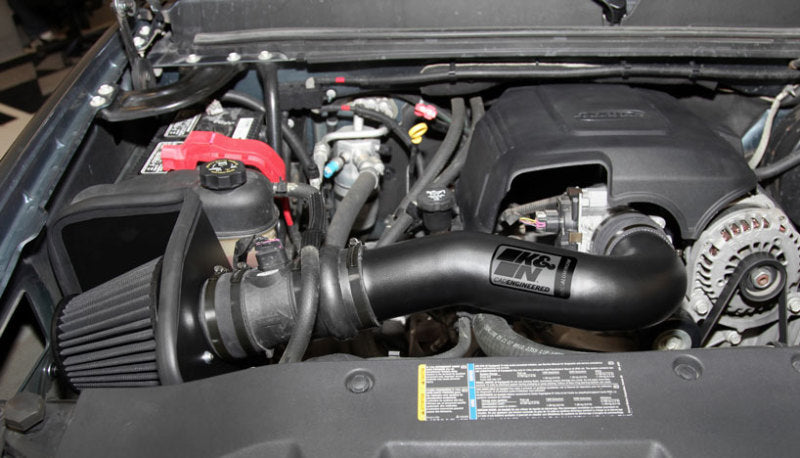 K&N Engineering 71-3058 K&N 07-08 Chevy Silverado 1500 4.8L/5.3L V8 / 07-08 GMC Yukon 4.8L/5.3L V8 Black Perf Intake Kit