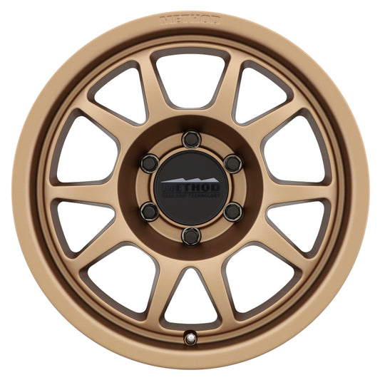 Method Wheels MR70278560900 Method MR702 17x8.5 0mm Offset 6x5.5 106.25mm CB Method Bronze Wheel