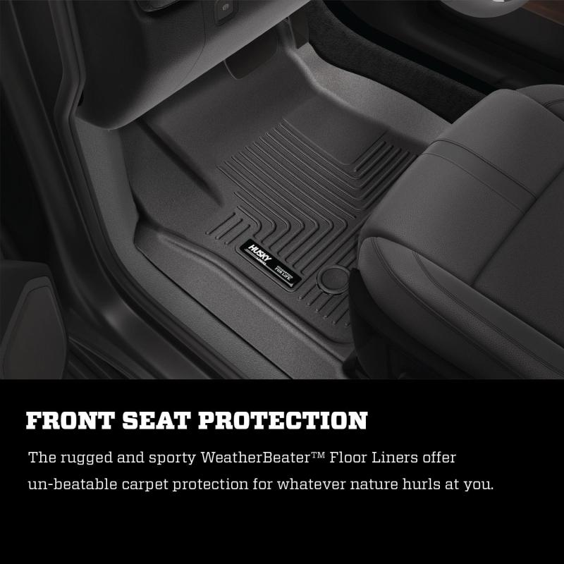 Husky Liners 98201 07-12 Chevy Silverado/GMC Sierra Crew Cab WeatherBeater Combo Black Floor Liners