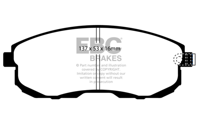 EBC DP41636R 02-03 Infiniti G20 2.0 Yellowstuff Front Brake Pads