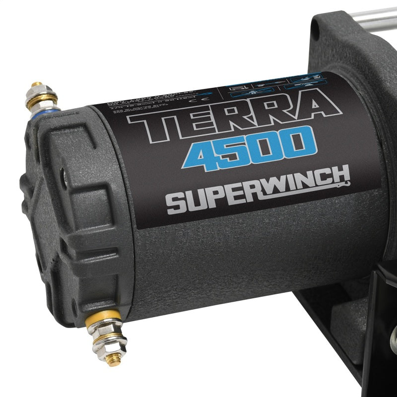 Superwinch 1145260 4500 LBS 12V DC 15/64in x 50ft Steel Rope Terra 4500 Winch - Gray Wrinkle