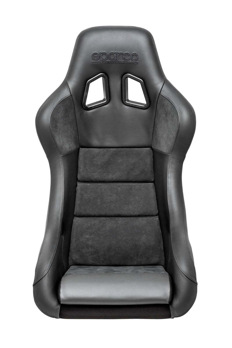 SPARCO 008012RPNR Sparco Seat QRT Performance Leather/Alcantara Black (Must Use Side Mount 600QRT)
