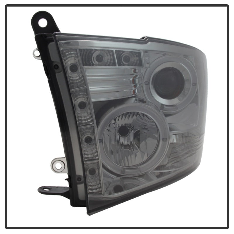 SPYDER 5010056 Spyder Dodge RAM 1500 09-14 10-14 Projector Headlights Halogen- LED Halo LED- Smke PRO-YD-DR09-HL-SM