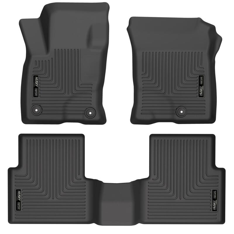 Husky Liners 95341 21-22 Ford Bronco Sport WeatherBeater Front & 2nd Seat Floor Liners (Black)