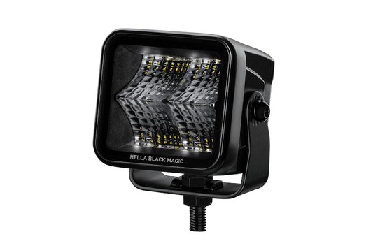 Hella 358176801 Universal Black Magic 2.7in L.E.D. Cube Kit - Flood Beam