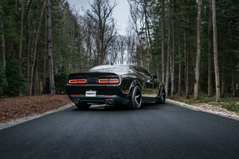 MBRP S71133CF 17-Up Dodge Challenger 5.7L/6.2L/6.4L Carbon Fiber Quad Tip T304 Catback Exhaust