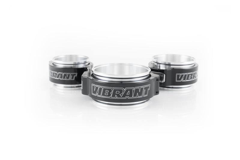 Vibrant 32513 2in O.D. Aluminized HD 2.0 Clamp Assembly - Anodized Black