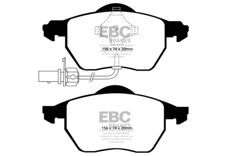 EBC DP41483R 03-04 Audi A4 1.8 Turbo Yellowstuff Front Brake Pads