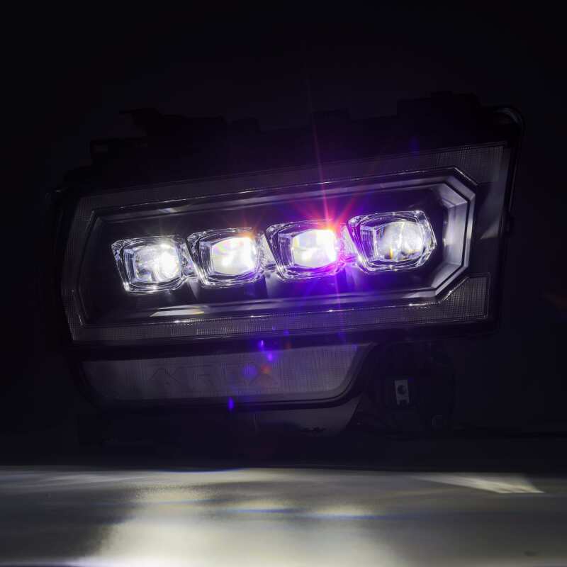 AlphaRex 880553 19-21 RAM 2500 NOVA LED Proj Headlights Plank Style Black w/Activ Light/Seq Signal/DRL