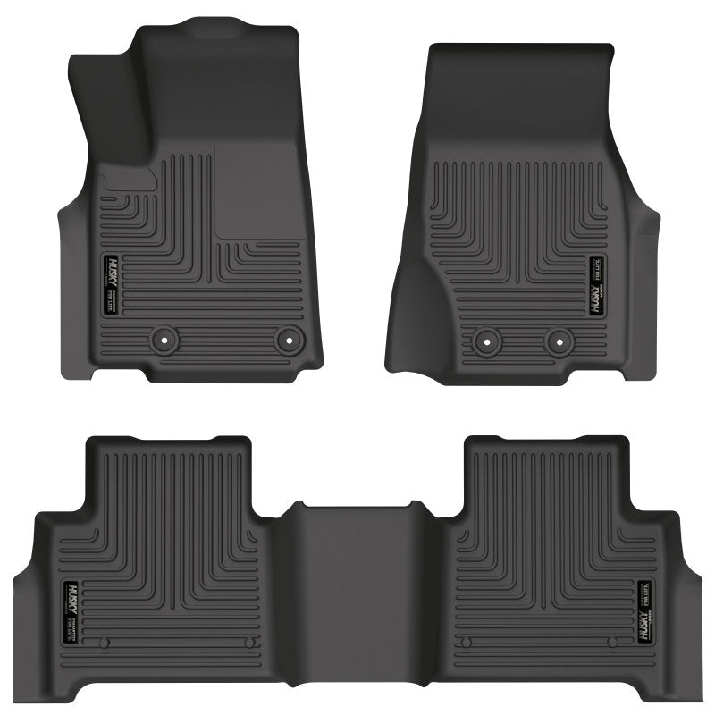 Husky Liners 95411 2022 Jeep Grand Cherokee (New Style) Weatherbeater Black Front & 2nd Seat Floor Liner