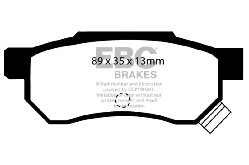 EBC DP4642/2R 92-94 Acura Integra 1.7 Vtec Yellowstuff Rear Brake Pads