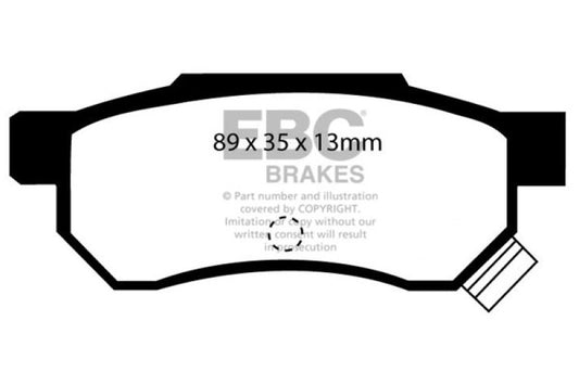 EBC DP4642/2R 92-94 Acura Integra 1.7 Vtec Yellowstuff Rear Brake Pads