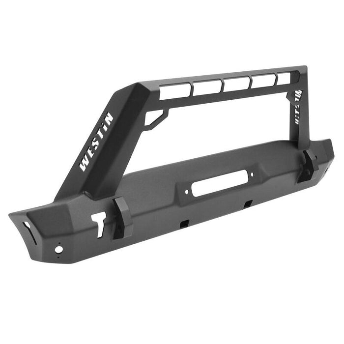 Westin 59-80085 18-19 Jeep Wrangler JL Stubby Front Bumper - Textured Black