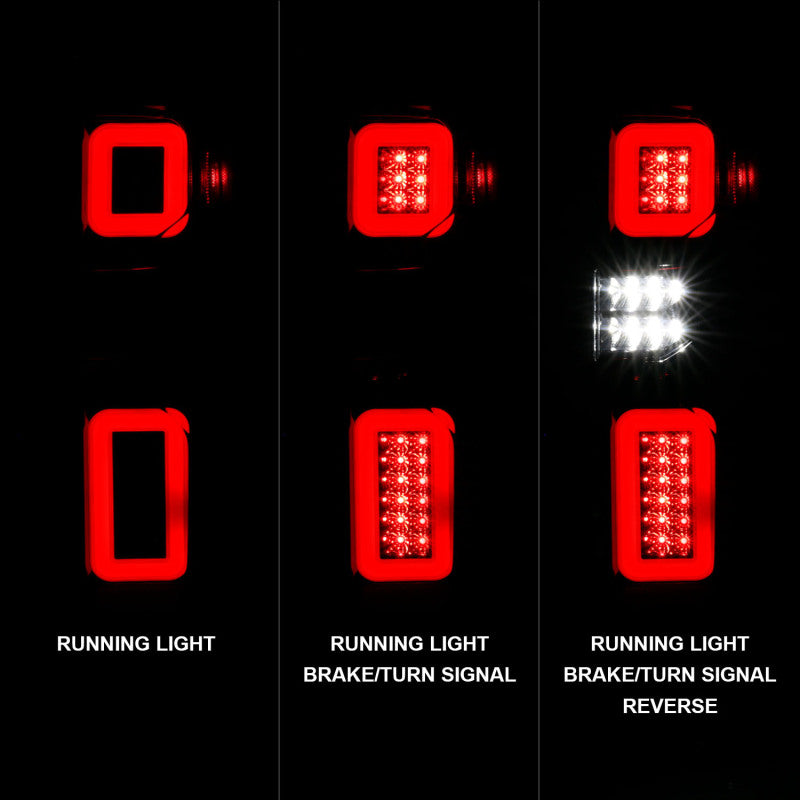 ANZO 311414 19-21 Chevy Silverado Full LED Taillights Black Housing Clear Lens G2 (w/C light Bars)