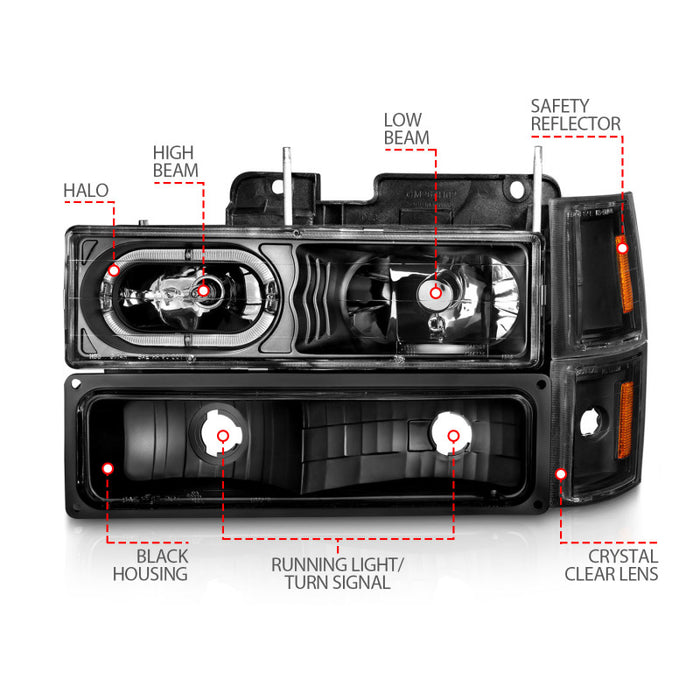 ANZO 111507 ANZ Crystal Headlights