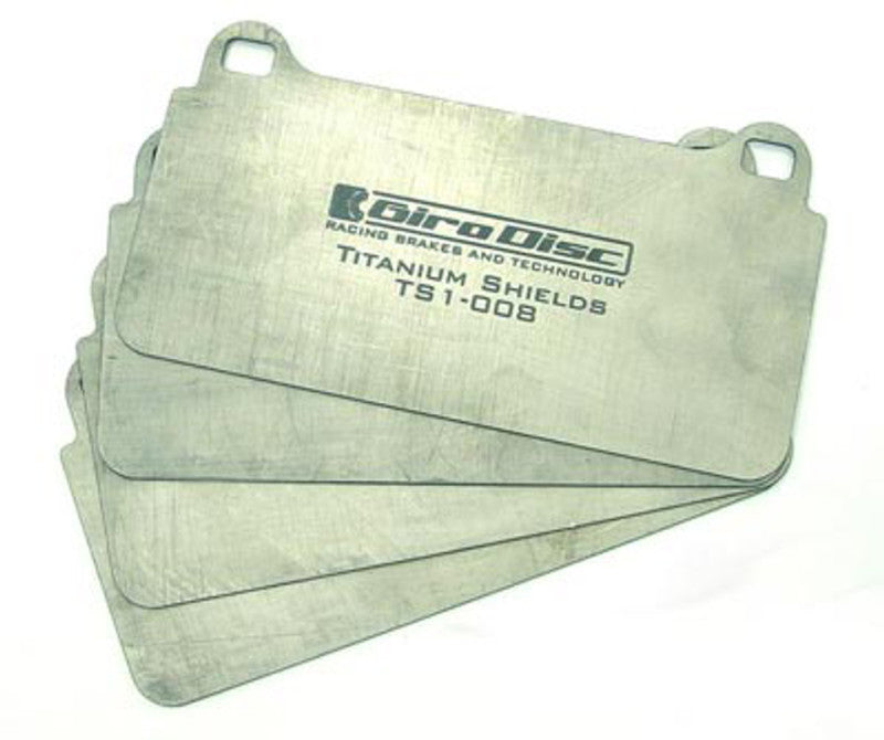 GiroDisc TS-1365-4 2016+ Alfa Romeo Giulia Quadrifoglio (Excl CCM) Front Titanium Pad Shields