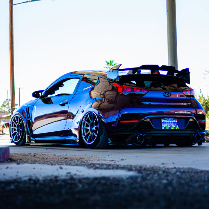 Injen SES1343ABTT 19-22 Hyundai Veloster N L4 2.0L Turbo Performance SS Axle Back Exhaust System - Burnt Ti Tips