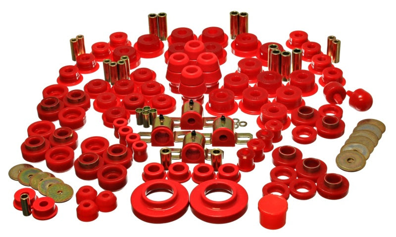 Energy Suspension 2.18107R 97-06 Jeep Wrangler TJ Red Hyper-Flex Master Bushing Set