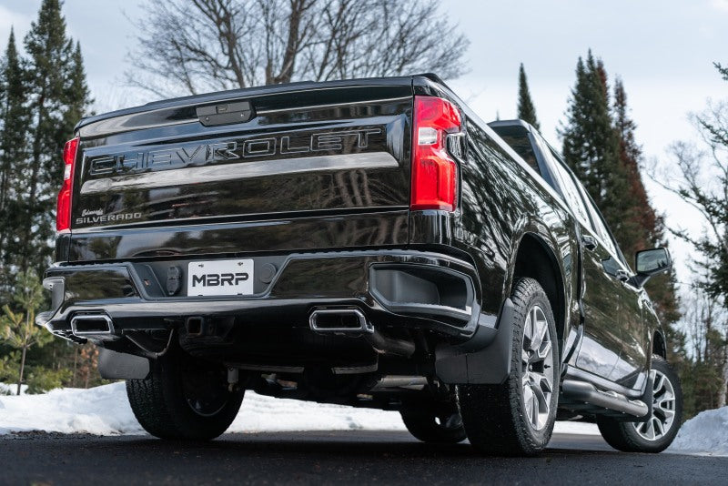 MBRP S5085AL 2019 Chevrolet Silverado 1500 4.3L/5.3L 2.5in Cat Back Dual Rear Exit - Aluminized