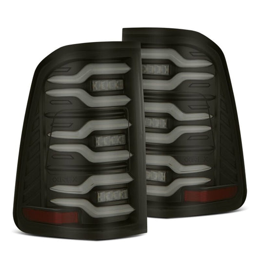 AlphaRex 640040 19-21 Dodge RAM 1500 Luxx-Series LED Tail Lights Black w/Activ Light/Seq Signal