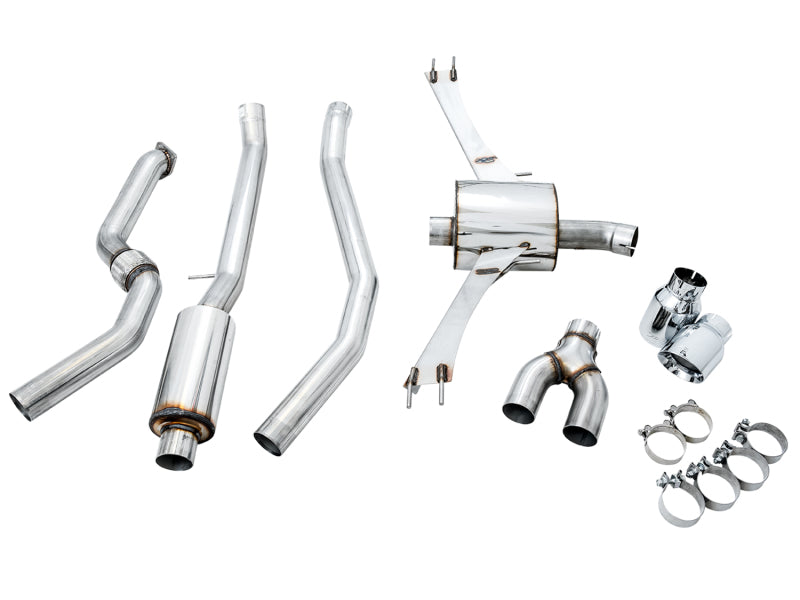 AWE Tuning 3015-32108 2016+ Honda Civic Si Touring Edition Exhaust w/Front Pipe & Dual Chrome Silver Tips