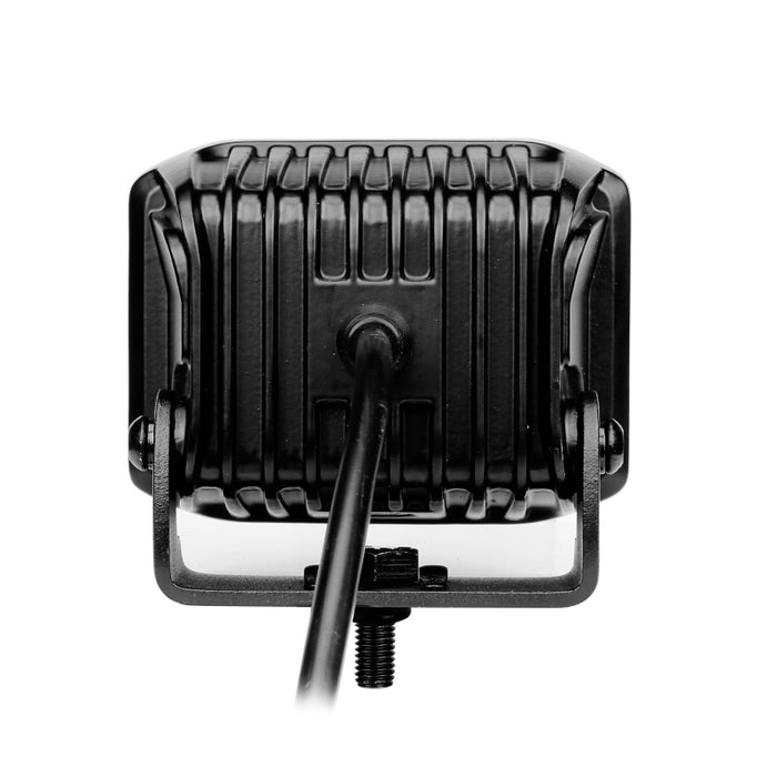 Go Rhino 750700321SCS Xplor Blackout Series Cube LED Sideline Spot Light Kit (Surface Mount) 4x3 - Blk (Pair)