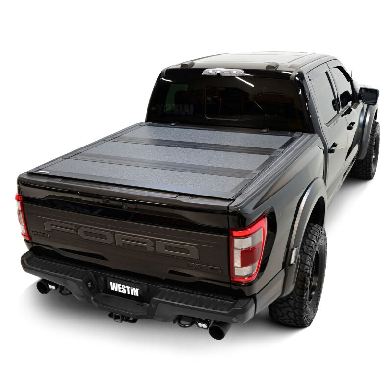 Westin 19-46355 15-25 Ford F-150 5ft. 7in. Bed Hard Tri-Fold Tonneau Cover - Black