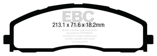 EBC DP43015R 13+ Ford F250 (inc Super Duty) 6.2 (2WD) Yellowstuff Front Brake Pads