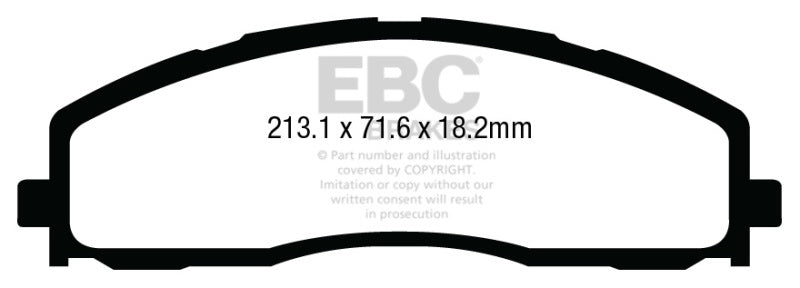 EBC DP43015R 13+ Ford F250 (inc Super Duty) 6.2 (2WD) Yellowstuff Front Brake Pads