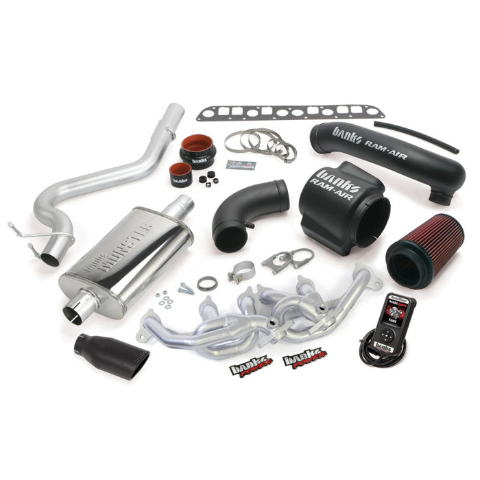 Banks Power 51335-B 04-06 Jeep 4.0L Wrangler PowerPack System - SS Single Exhaust w/ Black Tip