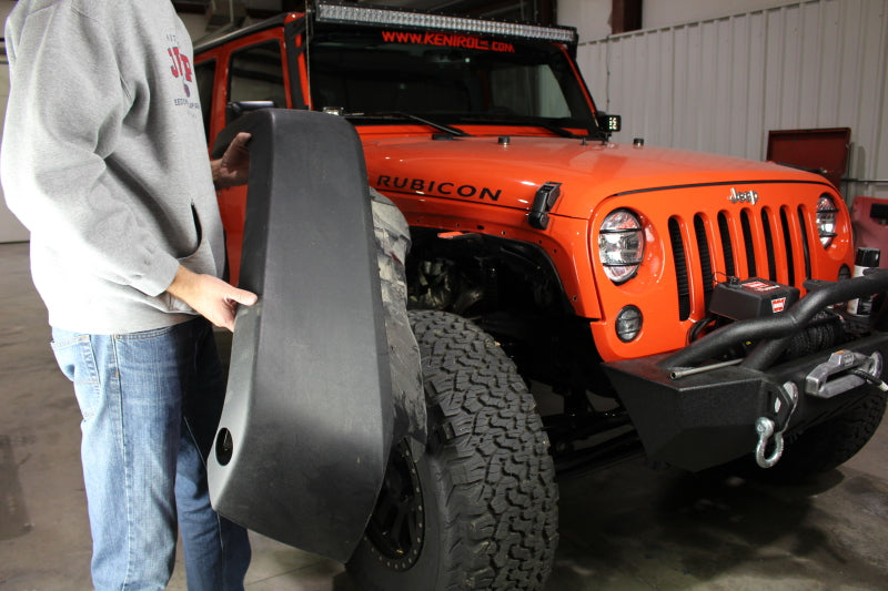 Fishbone Offroad FB33006 07-18 Jeep Wrangler Front/Rear Tube Fenders - Aluminum Blk Txtrd Pwdrcoat(Set Of 4)