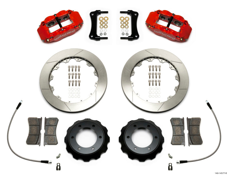 Wilwood 140-14577-R Narrow Superlite Red 6R Front Kit 12.88in Slotted Rotor w/ Lines 05-15 Toyota Tacoma