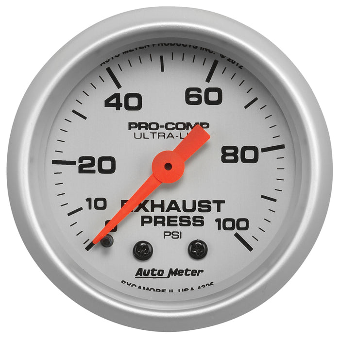 Autometer ATM4326 Exhaust Pressure Gauge 0-100psi Ultra-Lite