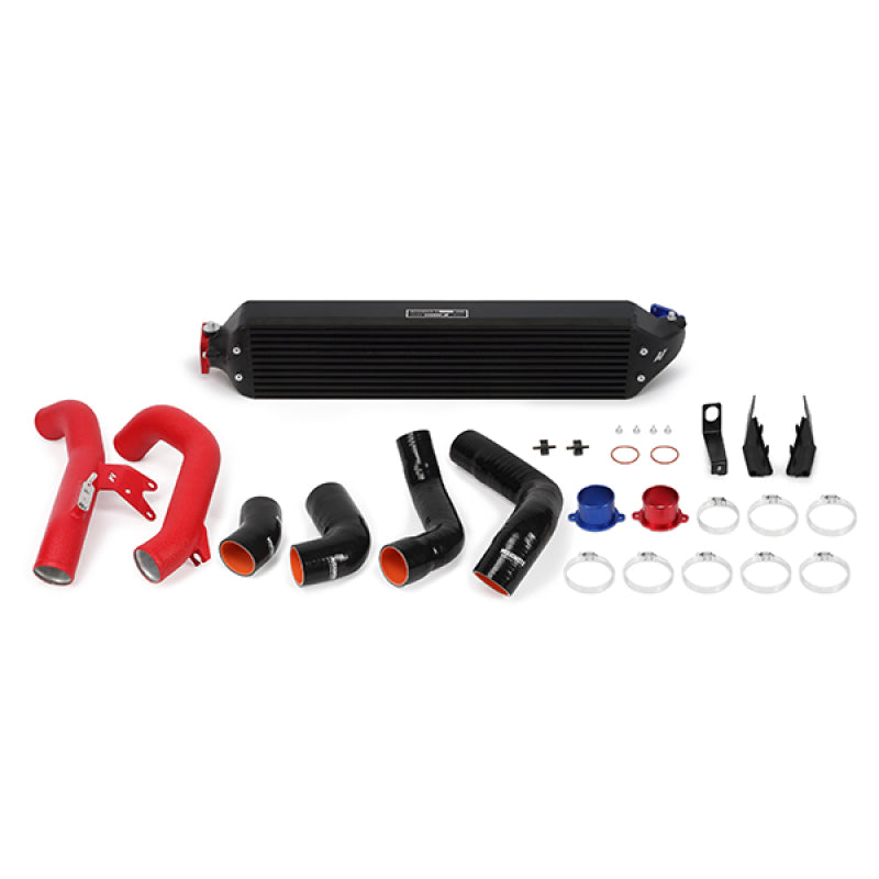 Mishimoto MMINT-CIV-16KBKWRD 2016+ Honda Civic 1.5T / 2017+ Honda Civic Si Black Intercooler Kit w/Red Pipes