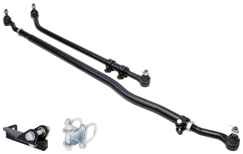 RockJock RJ-442100-101 JL/JT Currectlync Steering System Forged Drag Link 42mm Tie Rod Tube w/Stabilizer Brackets
