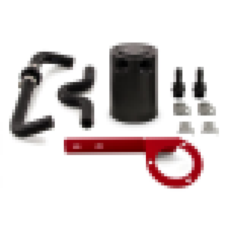 Mishimoto MMBCC-CTR-17PBERD2 2017+ Honda Civic Type R Baffled Oil Catch Can Kit - Red