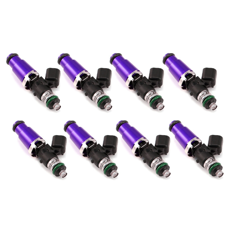 Injector Dynamics 1700.60.14.14.8 1700cc Injectors - 60mm Length - 14mm Purple Top - 14mm Lower O-Ring (Set of 8)