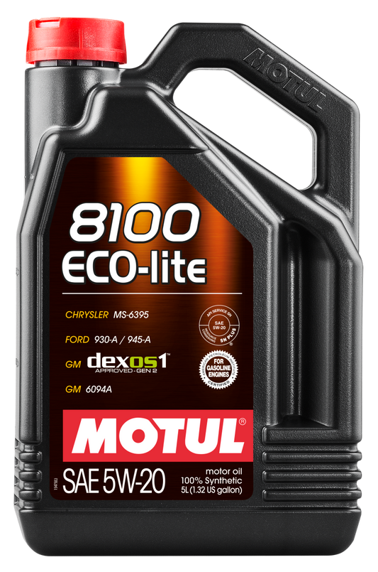 Motul 109104 5L Synthetic Engine Oil 8100 5W20 ECO-LITE