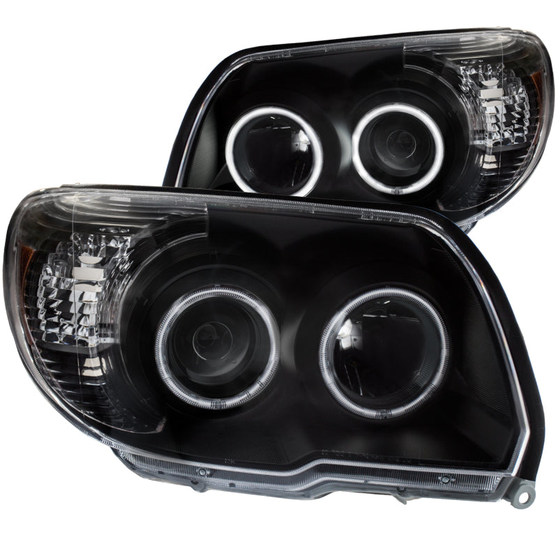 ANZO 111320 2006-2009 Toyota 4Runner Projector Headlights w/ Halo Black