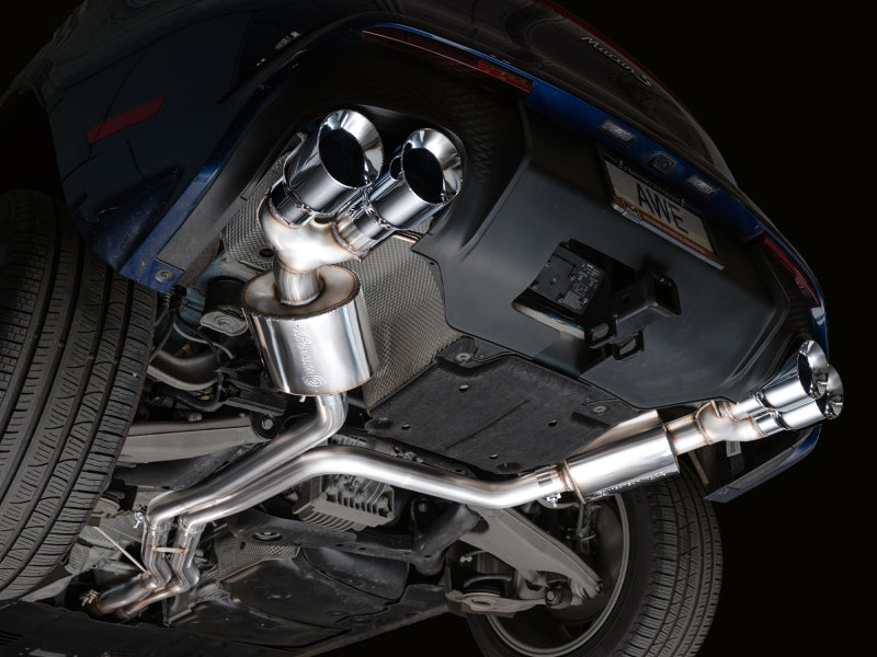 AWE Tuning 3015-42951 19-21 Porsche Macan 3.0T/2.9TT Touring Edition Catback Exhaust w/ Chrome Silver Tips