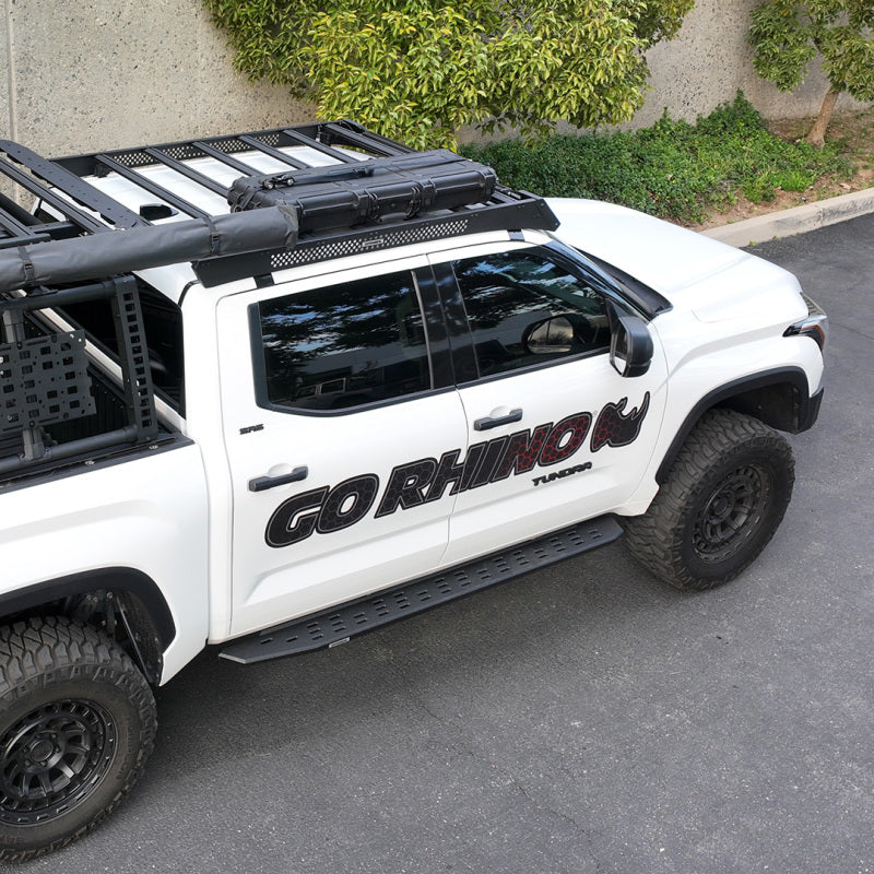 Go Rhino 5933180T 22-23 Toyota Tundra CrewMax Ceros Low Profile Roof Rack - Tex. Blk