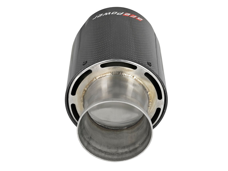 aFe 49C32068-C MACH Force-XP 4-1/2in Carbon Fiber OE Replacement Exhaust Tips - 15-19 Dodge Charger/Hellcat