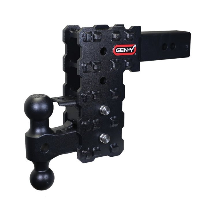 GEN-Y Hitch GH-2424X Gen-Y Phantom-X 2.5in Solid Shank 7.5in Drop 1.6K TW 16K Hitch w/GH-051 Dual-Ball & GH-032 Pintle LK