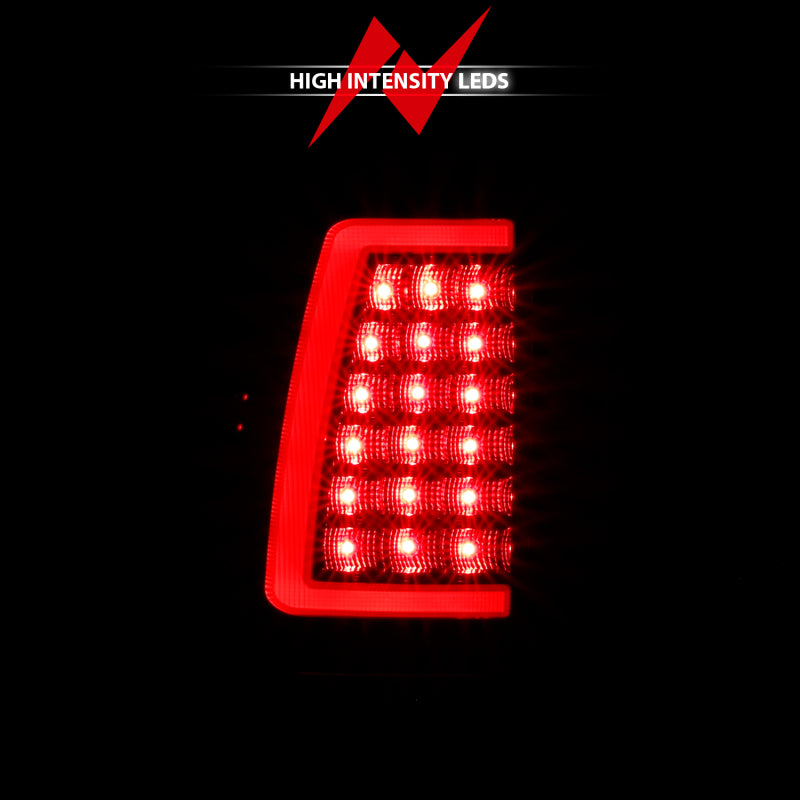 ANZO 311330 1999-2002 Chevy Silverado 1500 LED Taillights Plank Style Black w/Clear Lens